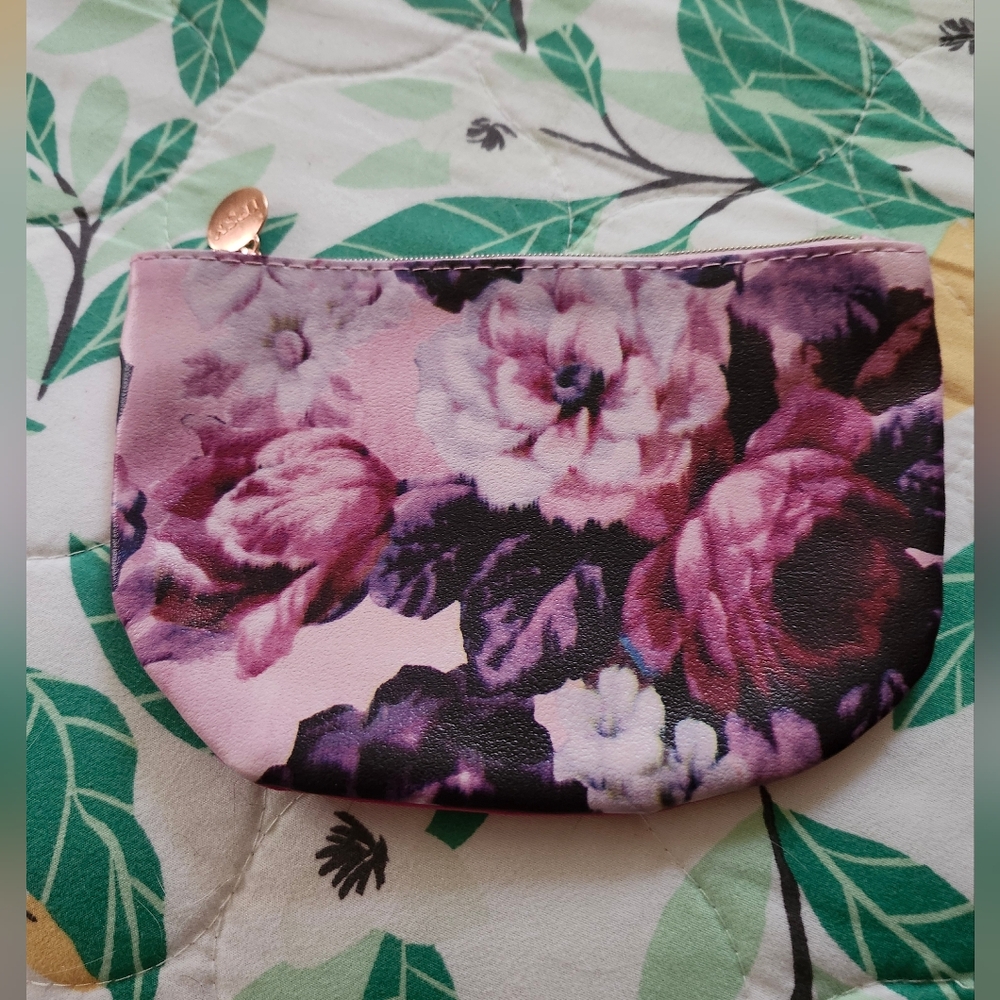 Floral Pink and Purple Pouch